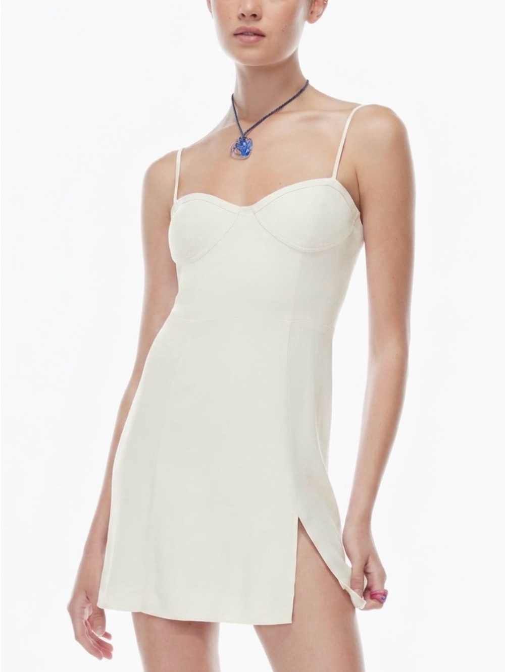 Aritzia Sunday Best Viola Bustier Mini Dress Off-White Sz L